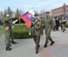 Príslušníci prvej brigády na oslavách oslobodenia miest Topoľčany a Partizánske