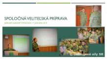 Spoločná veliteľská príprava veliteľstva brigády s veliteľmi práporov